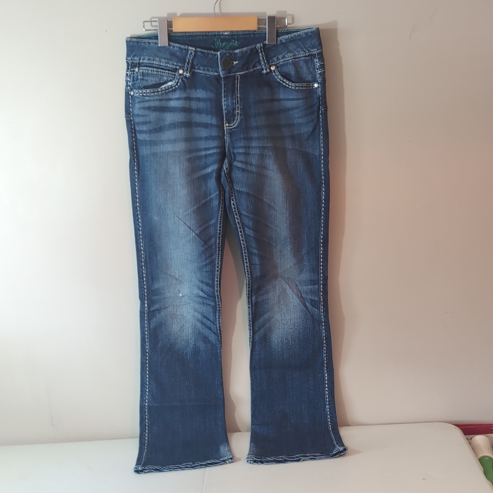 Wrangler Women's Dark Blue Flare Jeans 9/10 X34